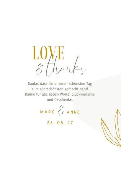 Fotokarte Danksagung Hochzeit elegant & abstrakt 3