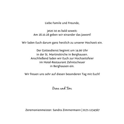 Fotokarte Einladung zur Hochzeit 3