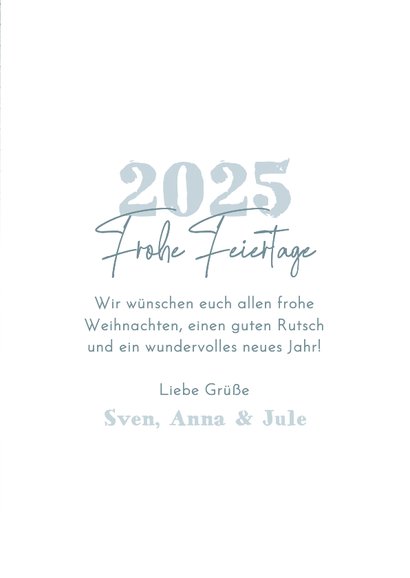 Fotokarte 'Frohe Feiertage' 2025 Holzoptik und Sterne 3