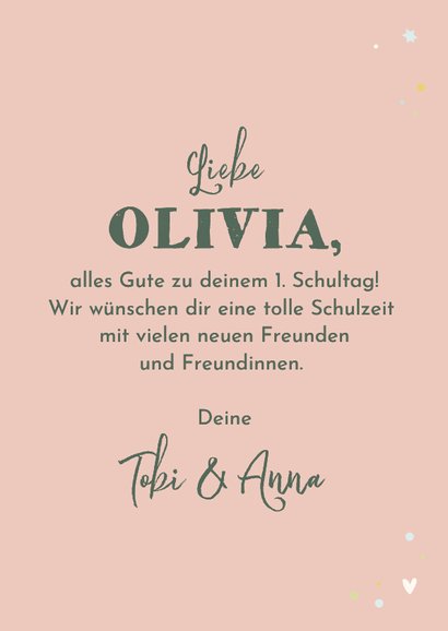 Fotokarte Glückwunsch 1. Schultag bunte Schultüten 3