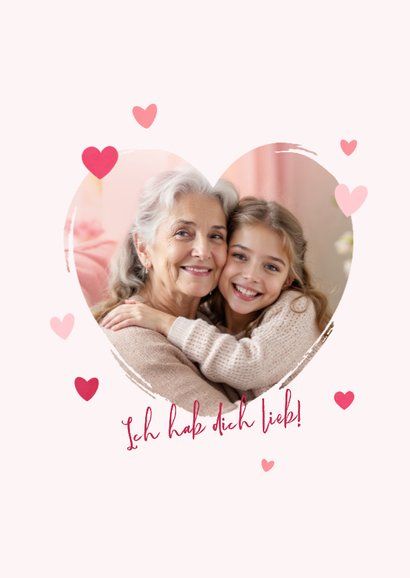Fotokarte Herz Geburtstagsgrüße Oma 2