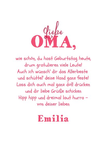 Fotokarte Herz Geburtstagsgrüße Oma 3