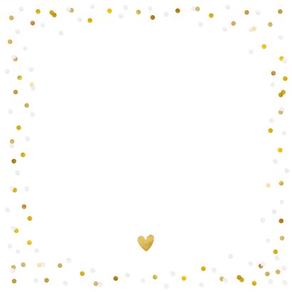 Fotokarte Hochzeitseinladung Goldschrift Rückseite