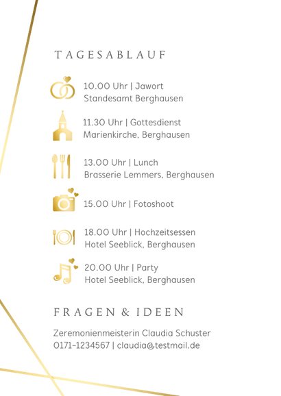 Fotokarte Hochzeitseinladung Linienspiel 2
