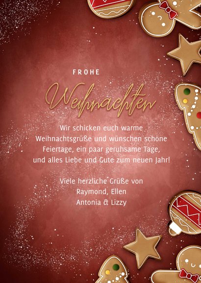 Fotokarte mit Rahmen aus Weihnachtsplätzchen 3