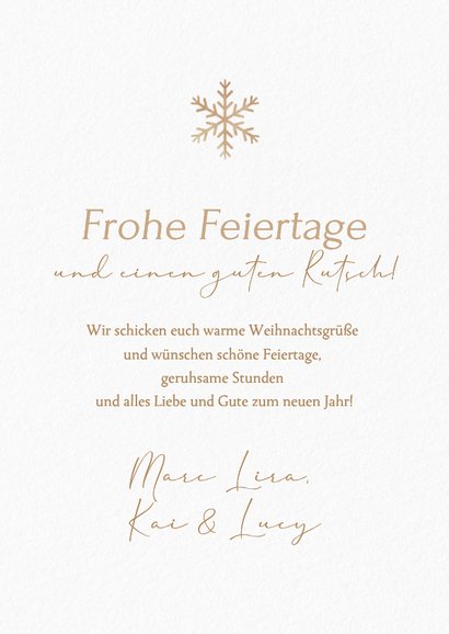 Fotokarte mit Schneekristall 4 Fotos 'Frohes Fest' 3