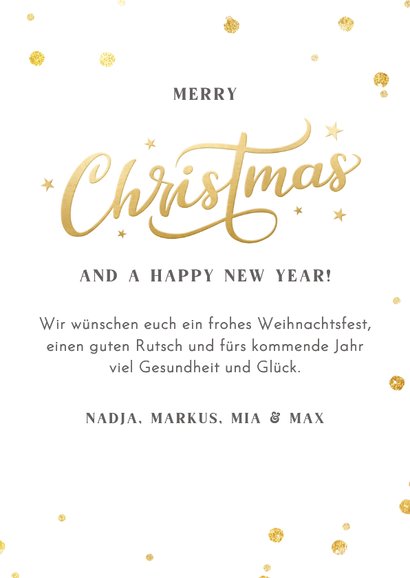 Fotokarte mit Schriftzug 'Merry Christmas and Happy 2026' 3