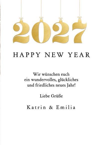Fotokarte Neujahrsgrüße 2026 in Goldoptik 3