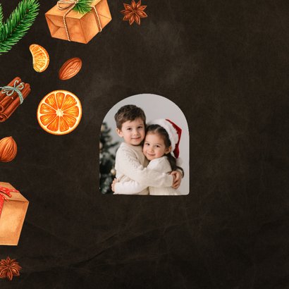 Fotokarte Nikolausgrüße Banner Süßigkeiten 2