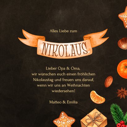 Fotokarte Nikolausgrüße Banner Süßigkeiten 3