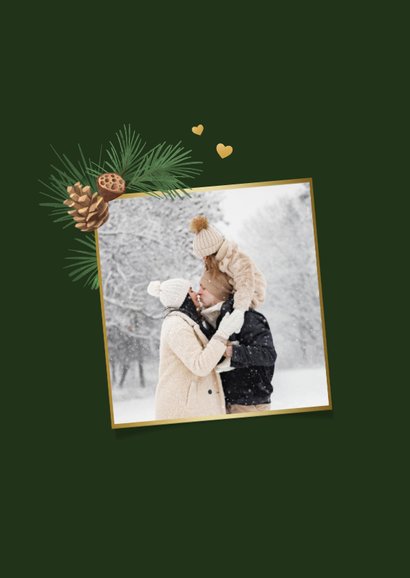 Fotokarte Tannenzapfen mit Weihnachtsgrüßen 2