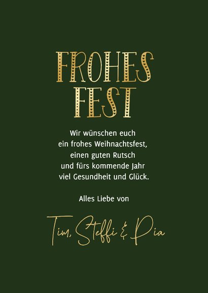 Fotokarte Tannenzapfen mit Weihnachtsgrüßen 3