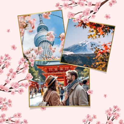 Fotokarte Urlaub in Japan Kirschblüten 2