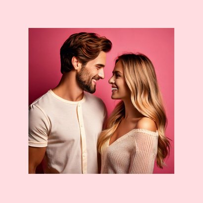 Fotokarte Valentin 'I love you so much' rosa-rot 2
