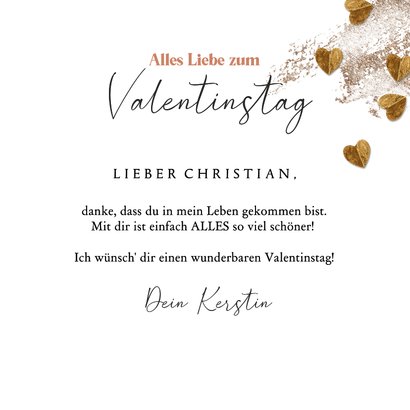 Fotokarte Valentinstag 6 Fotos goldene Herzen 3