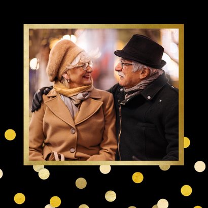 Fotokarte Weihnachten Rahmen Goldlook 2