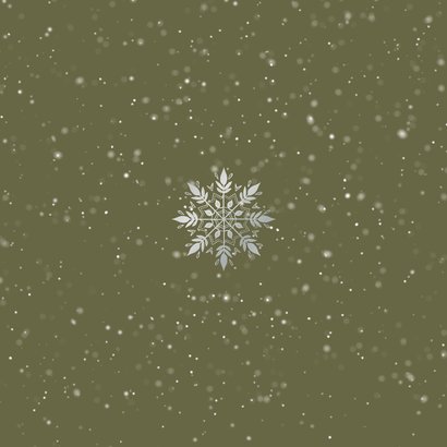 Fotokarte Weihnachten Schneeflocken Rückseite
