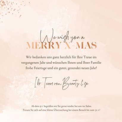 Fotokarte Weihnachtsgrüße Beautysalon Kupfer 3