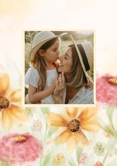 Fotokarte zum Muttertag Blumenwiese 2