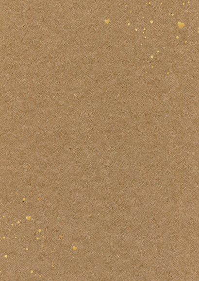 Fotokarte zur Geburt Kraftpapier & Gold Rückseite