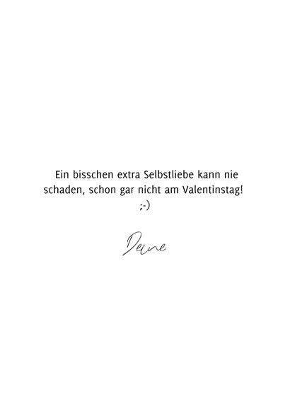 Freche Valentinskarte Selbstliebe 3