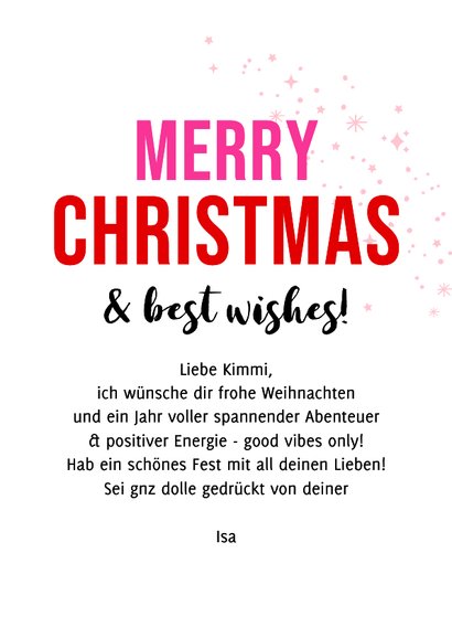 Freche Weihnachtskarte 'Good vibes' 3