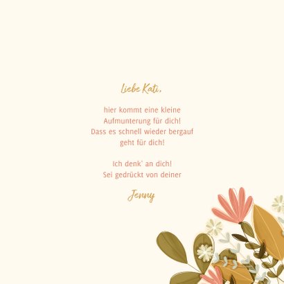Freundschaftskarte Blumen aus dem Umschlag 3