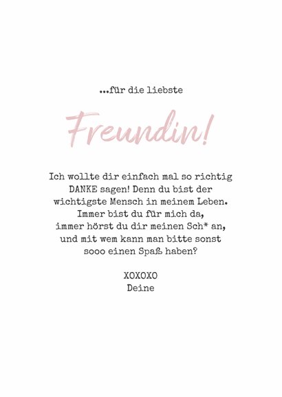 Freundschaftskarte mit Foto 'Danke' 3