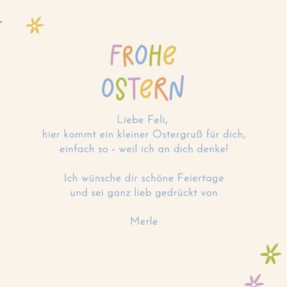 'Frohe Ostern' Osterkarte bunte Buchstaben 3