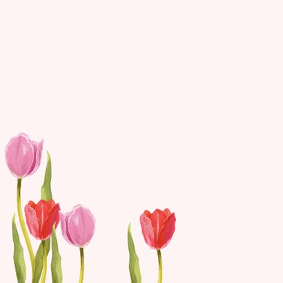 Frühlingsgrußkarte mit Tulpen 2