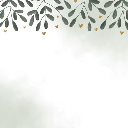 Geburtskarte botanisch Foto Innenseite Rückseite