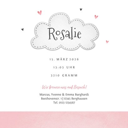 Geburtskarte Elefanten kleine Schwester in Wagen 3