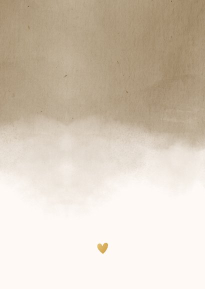 Geburtskarte Foto, Aquarell & Erdtöne Rückseite
