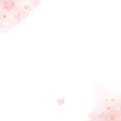 Geburtskarte Großer Bruder kleine Schwester Herzen Rückseite