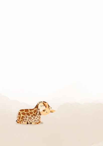 Geburtskarte mit Giraffen, Foto und Foliendruck 2