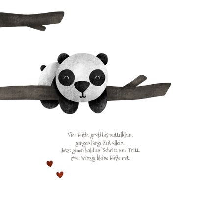 Geburtskarte Pandabär Junge/Mädchen 2