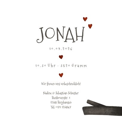 Geburtskarte Pandabär Junge/Mädchen 3