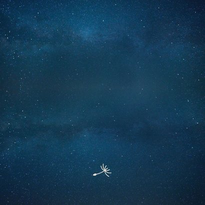 Geburtskarte Silhouette Junge, Mond & Sternenhimmel Rückseite