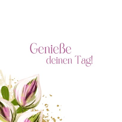 Geburtstags-Glückwunschkarte Foto und Blumen 2