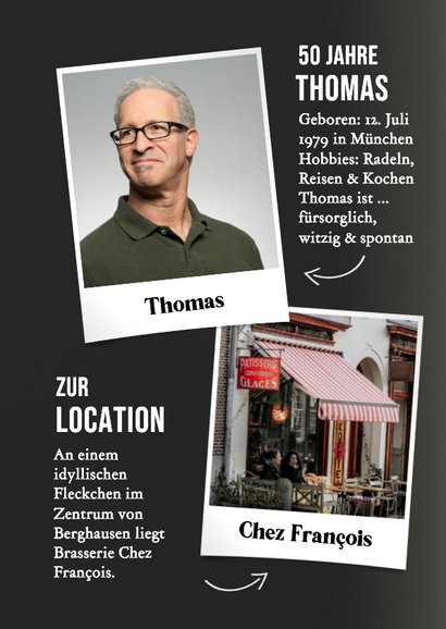 Geburtstagseinladung eigenes Foto Zeitschrift 2