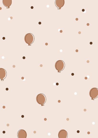 Geburtstagseinladung Fotocollage Luftballons beige 2