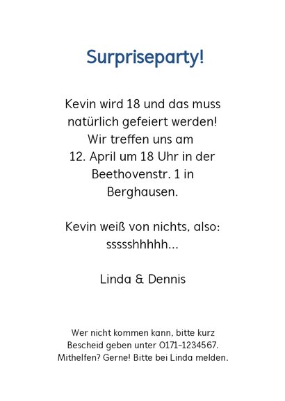 Geburtstagseinladung Ortsschild volljährig 18 Jahre 3