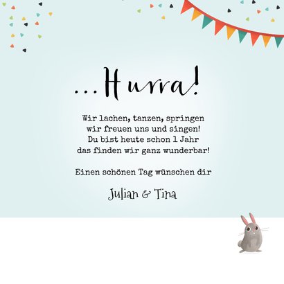Geburtstagskarte 1. Geburtstag Große 1 und Send a Smile