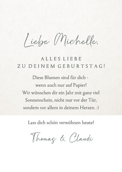 Geburtstagskarte Blumenvase mit Narzissen 3