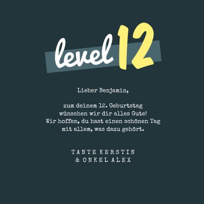 Geburtstagskarte Gaming Level 3