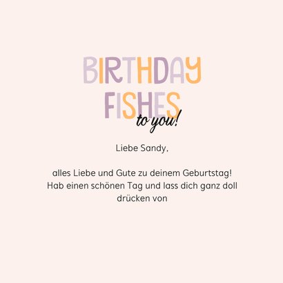 Geburtstagskarte Goldfische 'Birthday Fishes' 3