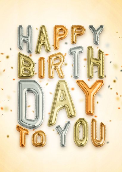 Geburtstagskarte 'Happy Birthday' 3D-Folienballons 2