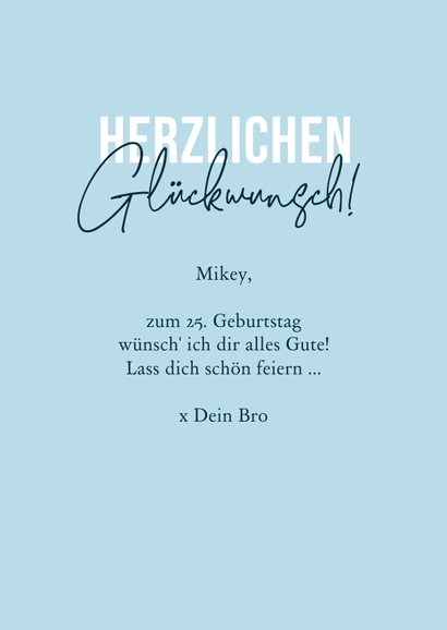Geburtstagskarte 'Hey, Alter!' Foto und Luftballons 3