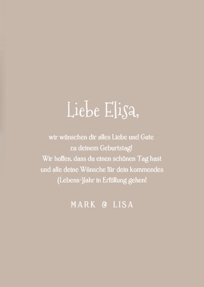 Geburtstagskarte 'Hoppy Birthday' Winter Schnee Kaninchen 3