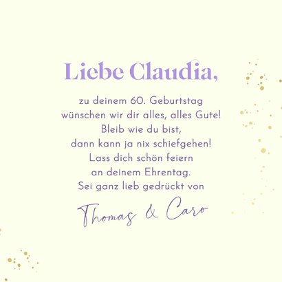 Geburtstagskarte Hortensien lila & pink 3